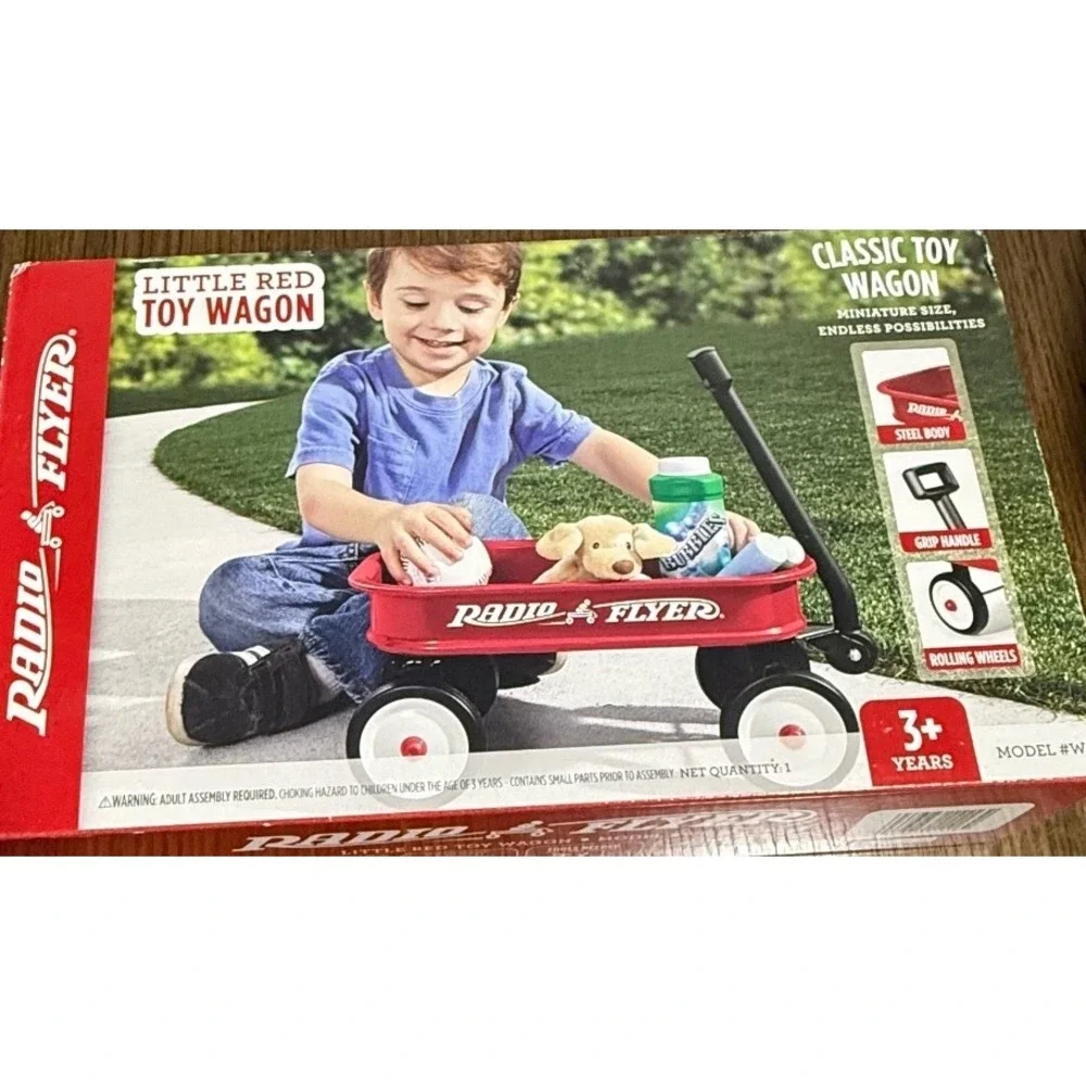 Radio Flyer Little Red Toy Wagon Model W5 Miniature Steel Body‎ Red Classic Toy